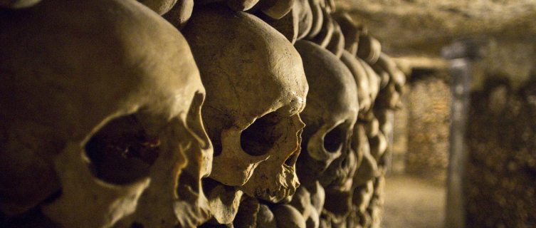 The Paris Catacombs hold the remains of some six million people