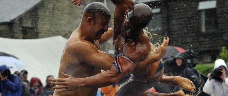 Some beef and gravy at the World Gravy Wrestling Championship