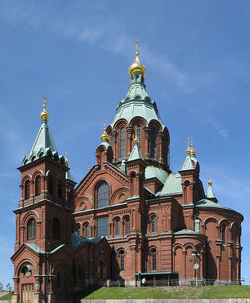 Escape it all at the Russian-looking Uspenski cathedral