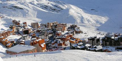 See Val Thorens from the sky on the zip wire