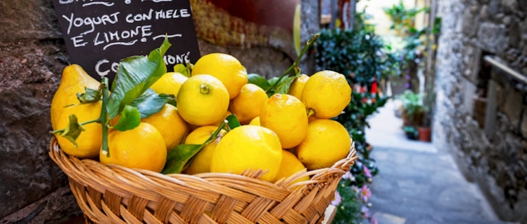 Zesty lemons are abundant in Sicily.