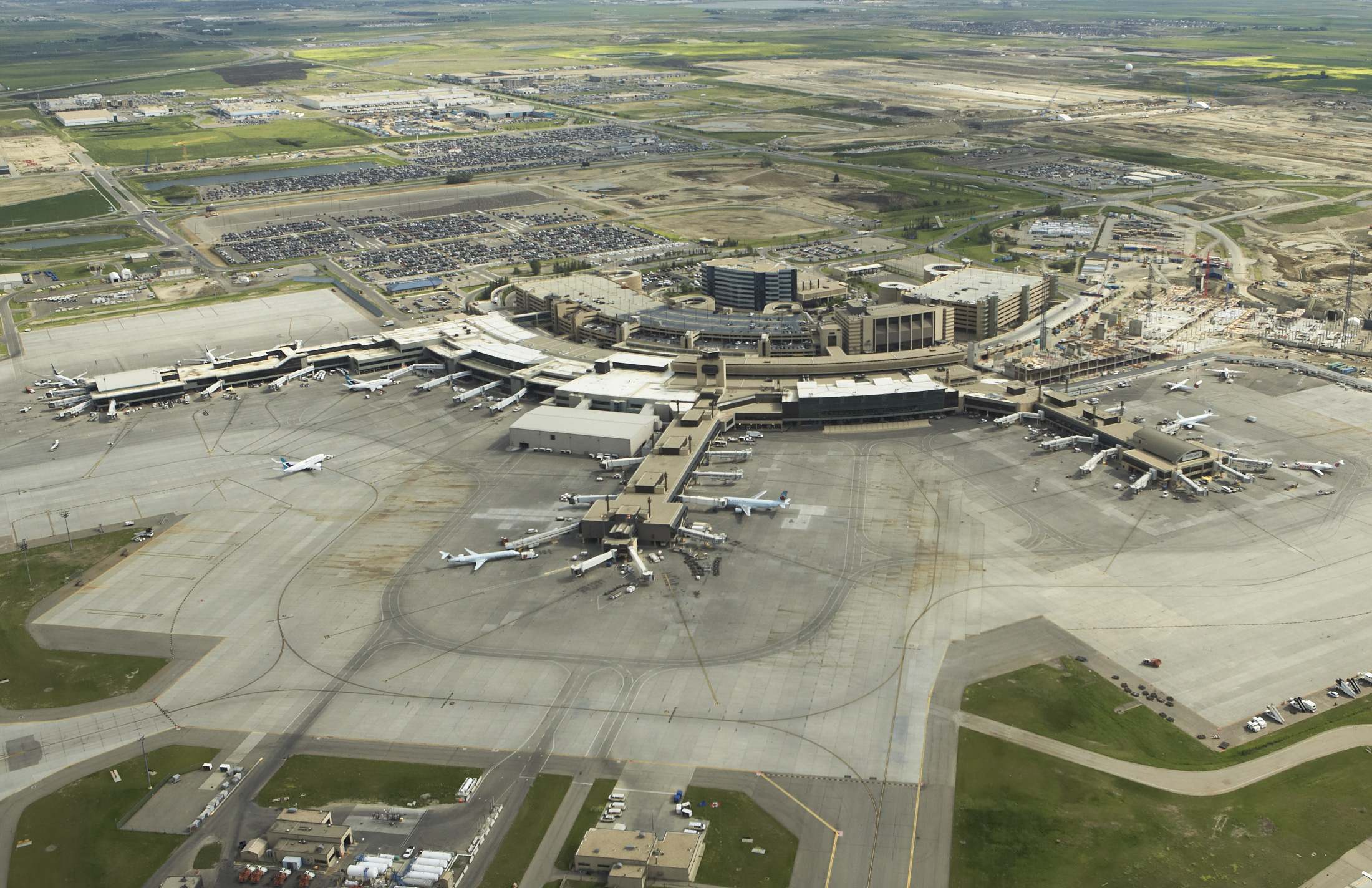 Aerial view of Calgary International Airport
