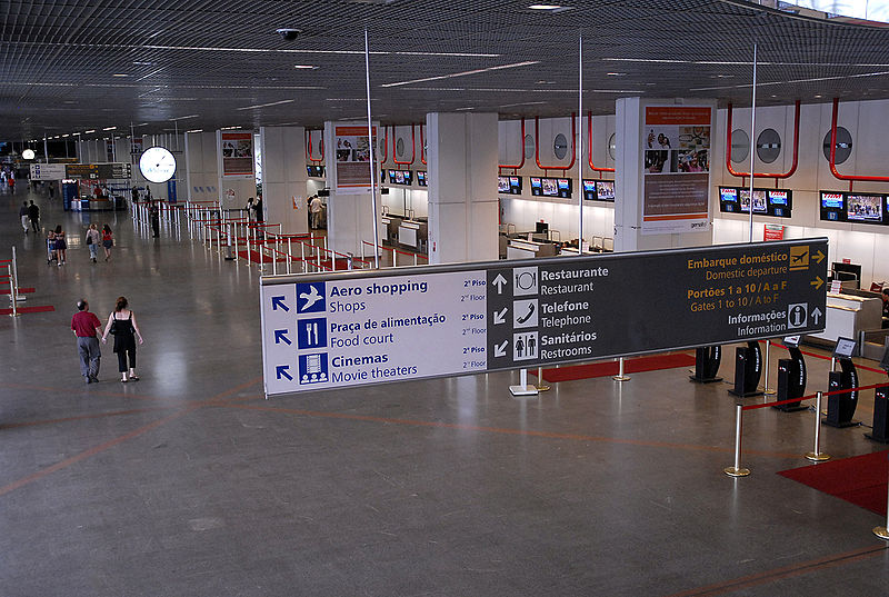 Within the check-in area