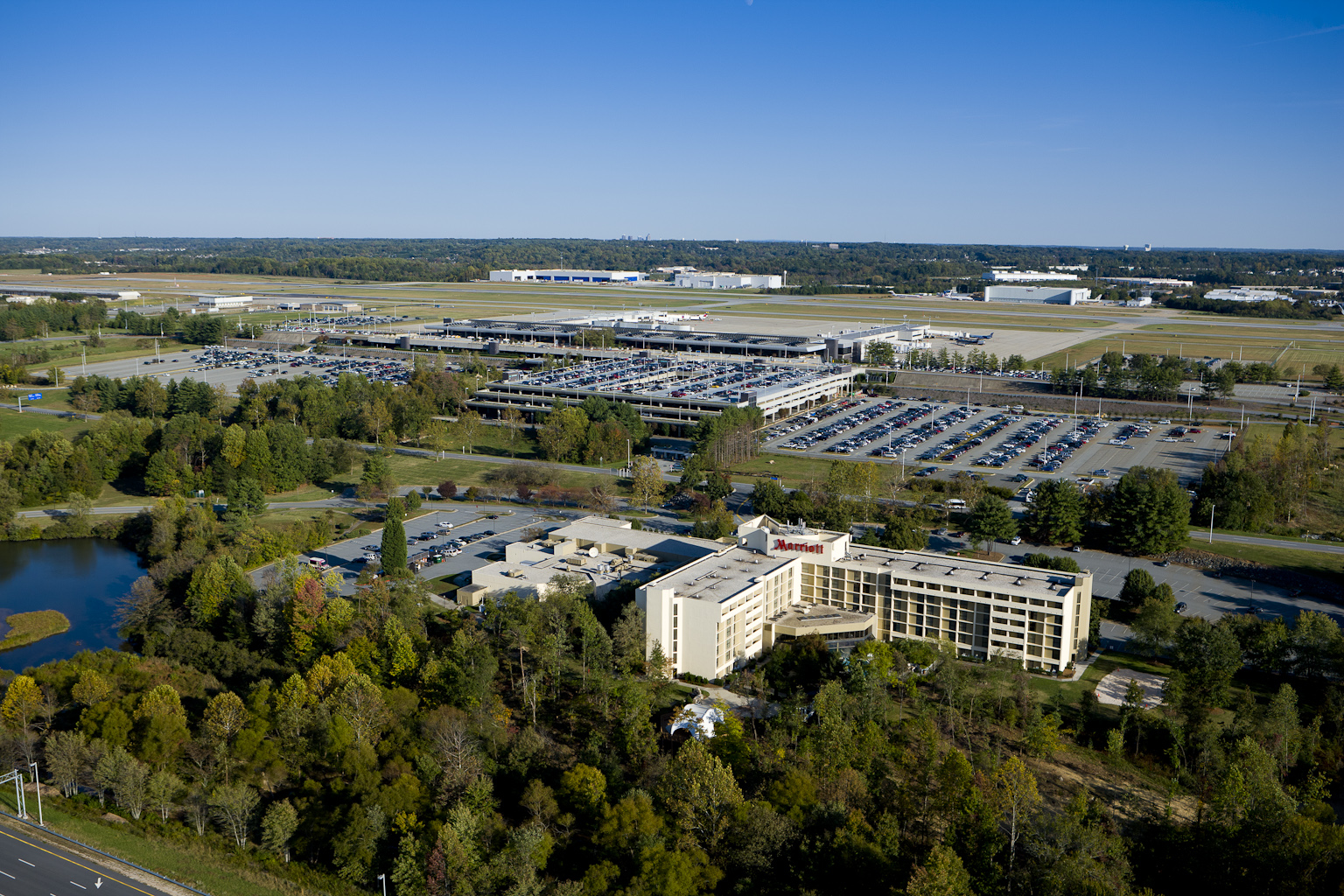 Aerial view of Piedmont Triad International Airport