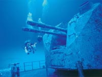 Wreck diving off Cayman Brac