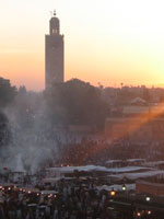 Sunset over Jemaa el-Fna