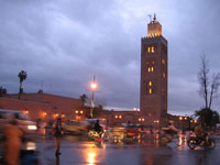 Koutoubia Mosque at dusk