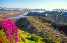 Cardiff coastline and Amtrak © Brett Shoaf