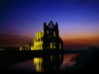 The ruined Whitby Abbey in Yorkshire
