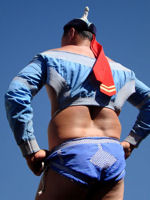 Mongolian wrestler during Naadam © Delphine Poggianti_www.123rf.com