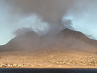 Steaming Montserrat Volcano © Creative Commons/Mike Schinkel