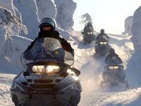 Snow mobiling in Finland © Karsten Bidstrup