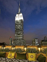 View of the Empire State Building from The Strand's rooftop bar © The Strand