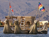 Reed boat on Lake Titicaca © iStockphoto