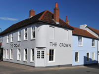 The Crown's cool pastel exterior © The Crown at Woodbridge