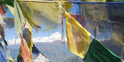 Prayer flags in the Himalayas © Ruth-Ellen Davis