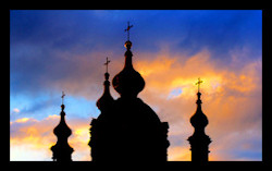 The domes of Kiev's churches dominate the skyline