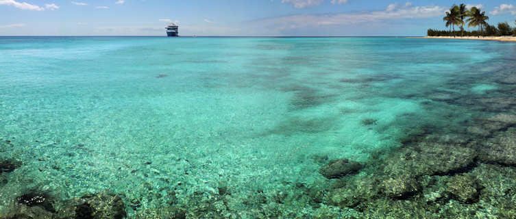 Coral reefs attract divers, Bahamas