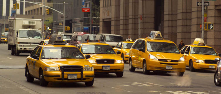 Famous yellow taxis of New York City