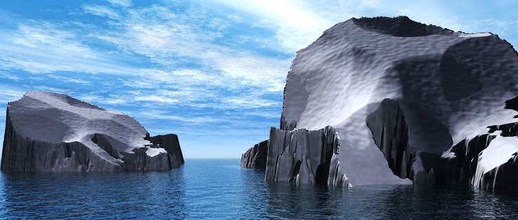 Iceburgs in the Arctic ocean