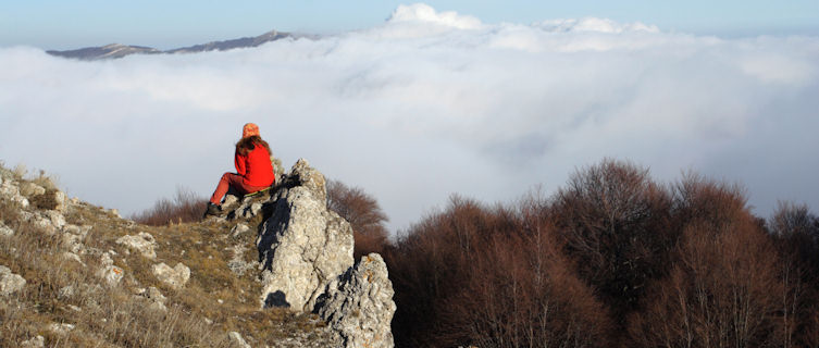 Mountain climbing in Ukraine's Carpathian Mountains