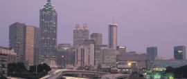 Downtown skyline at dawn, Atlanta, Georgia