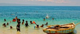 Tropical beach paradise in Haiti