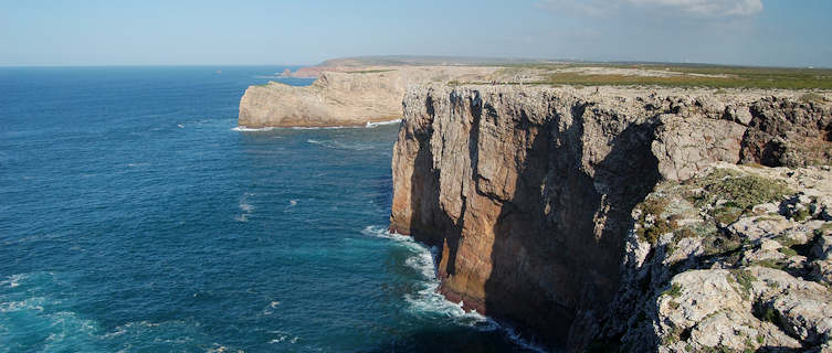 Rugged cliffs at Portugal's Cabo de Sao Vincente