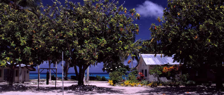 School by the coast, Tuvalu