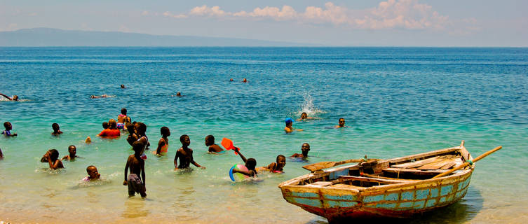Tropical beach paradise in Haiti