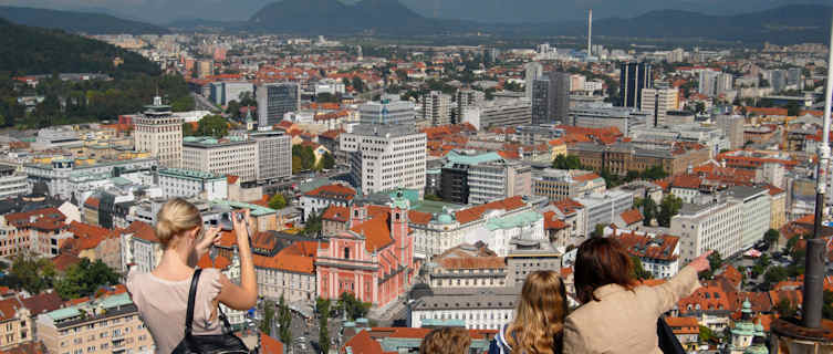 View of capital from Ljubljana castle