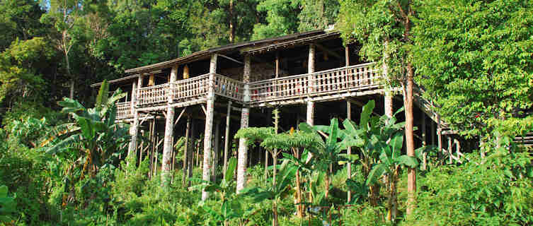 Visit traditional Iban longhouses, Malaysia
