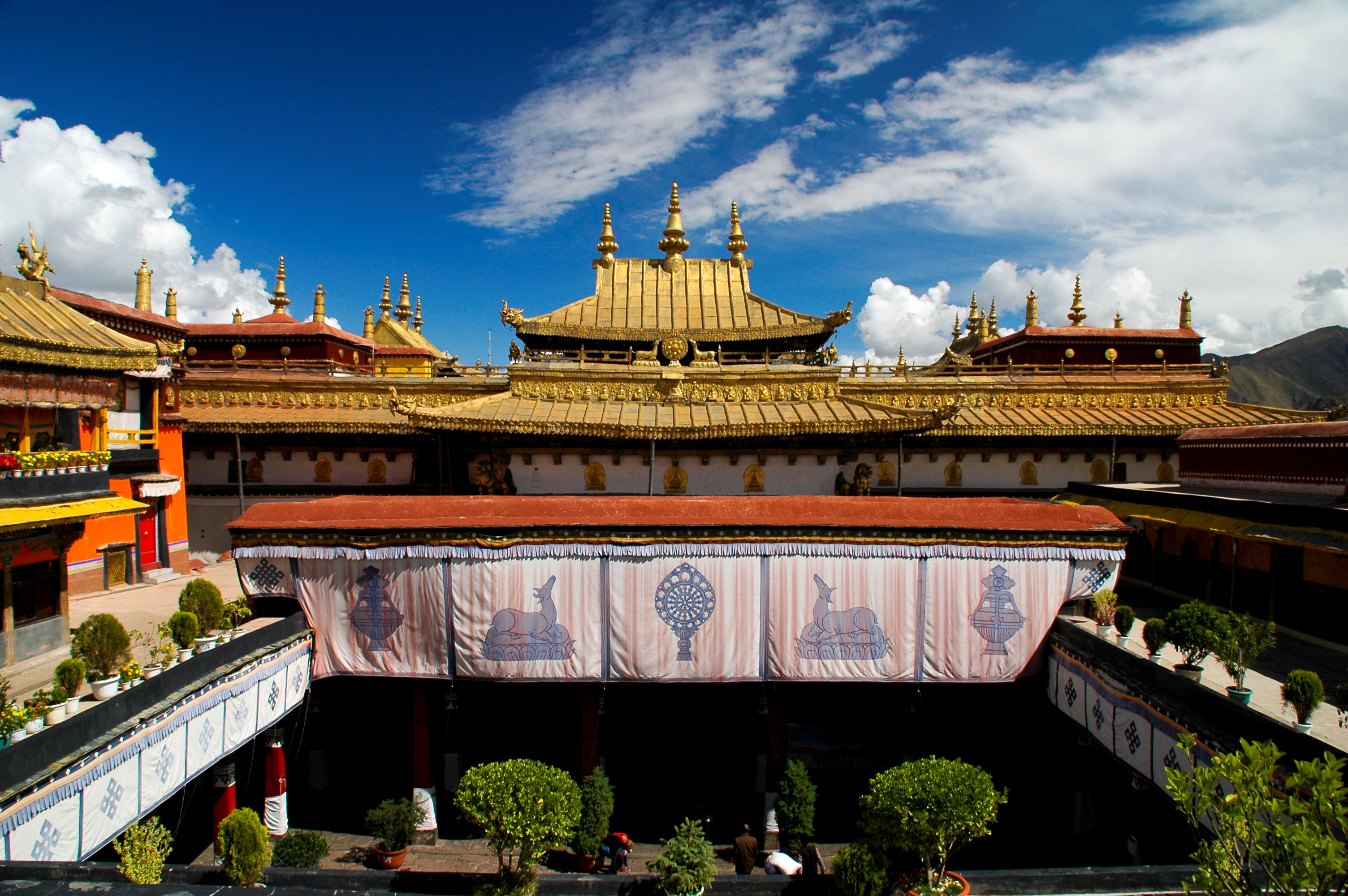 The golden roof on Jokhang Temple, Lhasa