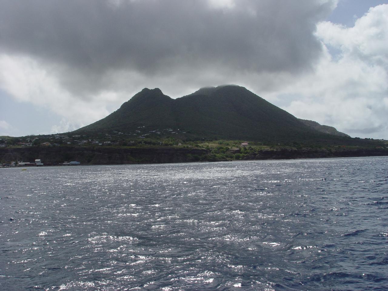 Statia from a boat, St Eustatius