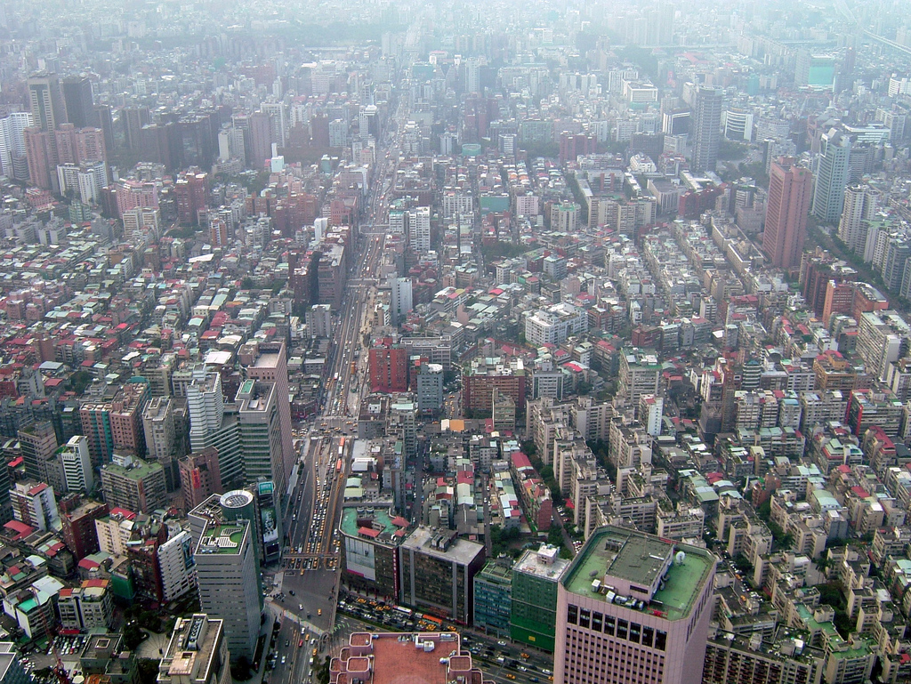 Views from Taipei 101 skyscraper