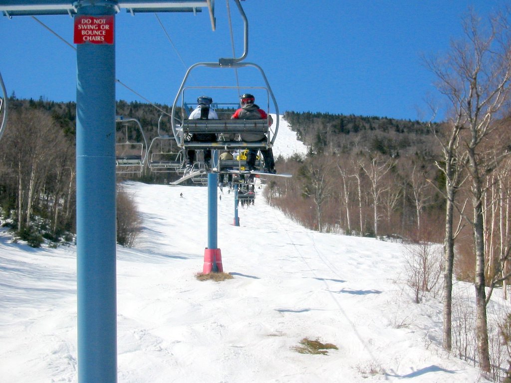 Enjoying spring skiing in Vermont