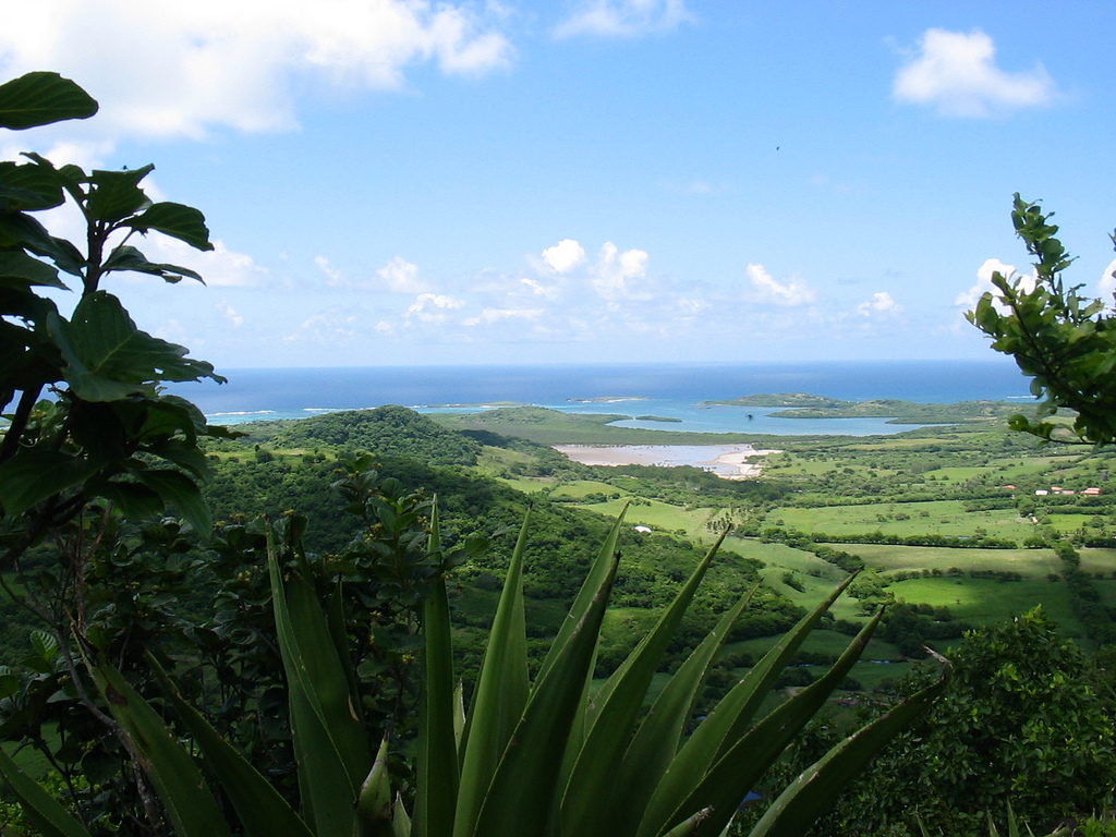 View on the south cape of the Martinique island