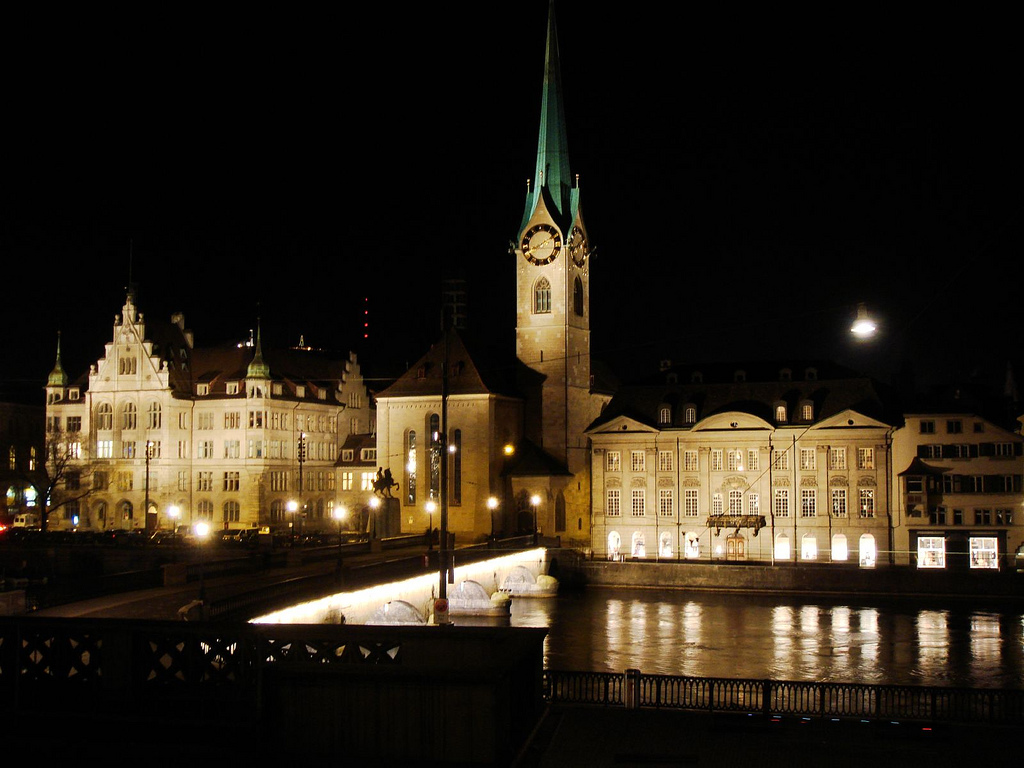 One of Zurich's clocktowers, Switzerland