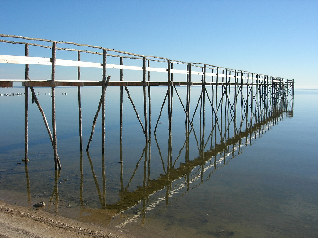 Iron-flat Lake Winnipeg