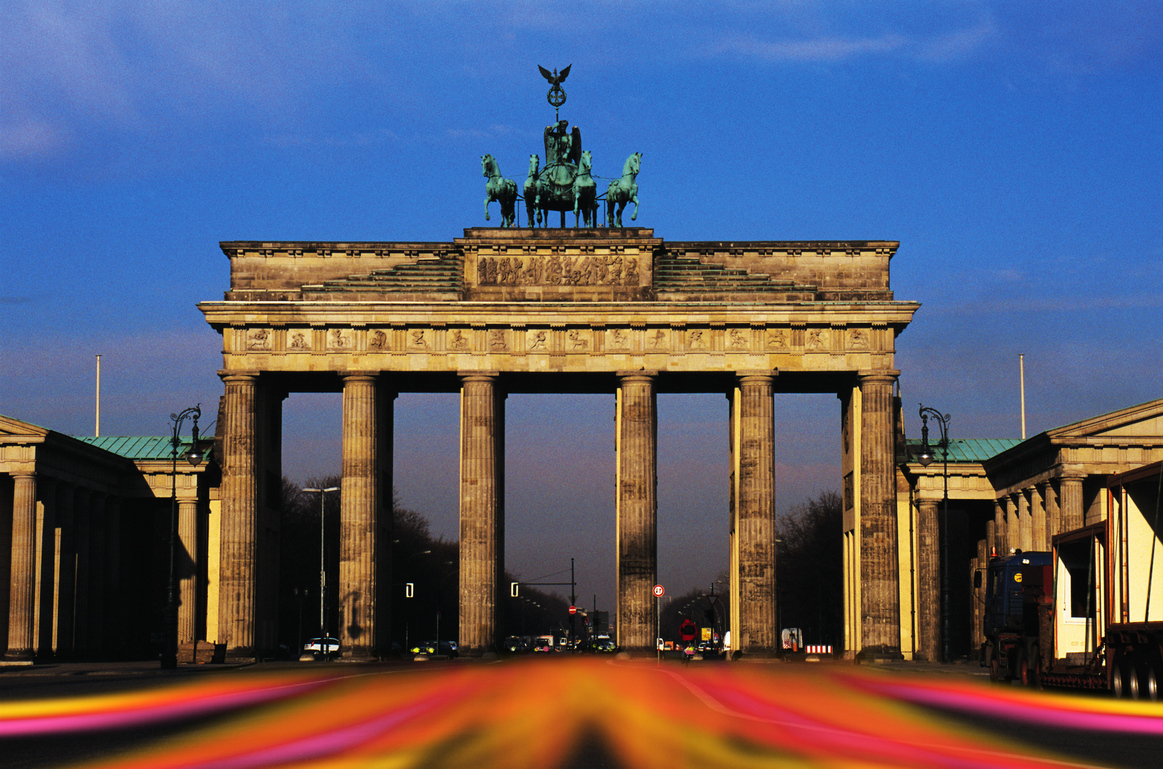 Brandenburg Gate at night, Berlin, Germany