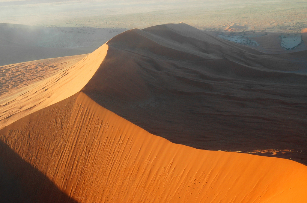 Namibia's fiery red giant sand dunes