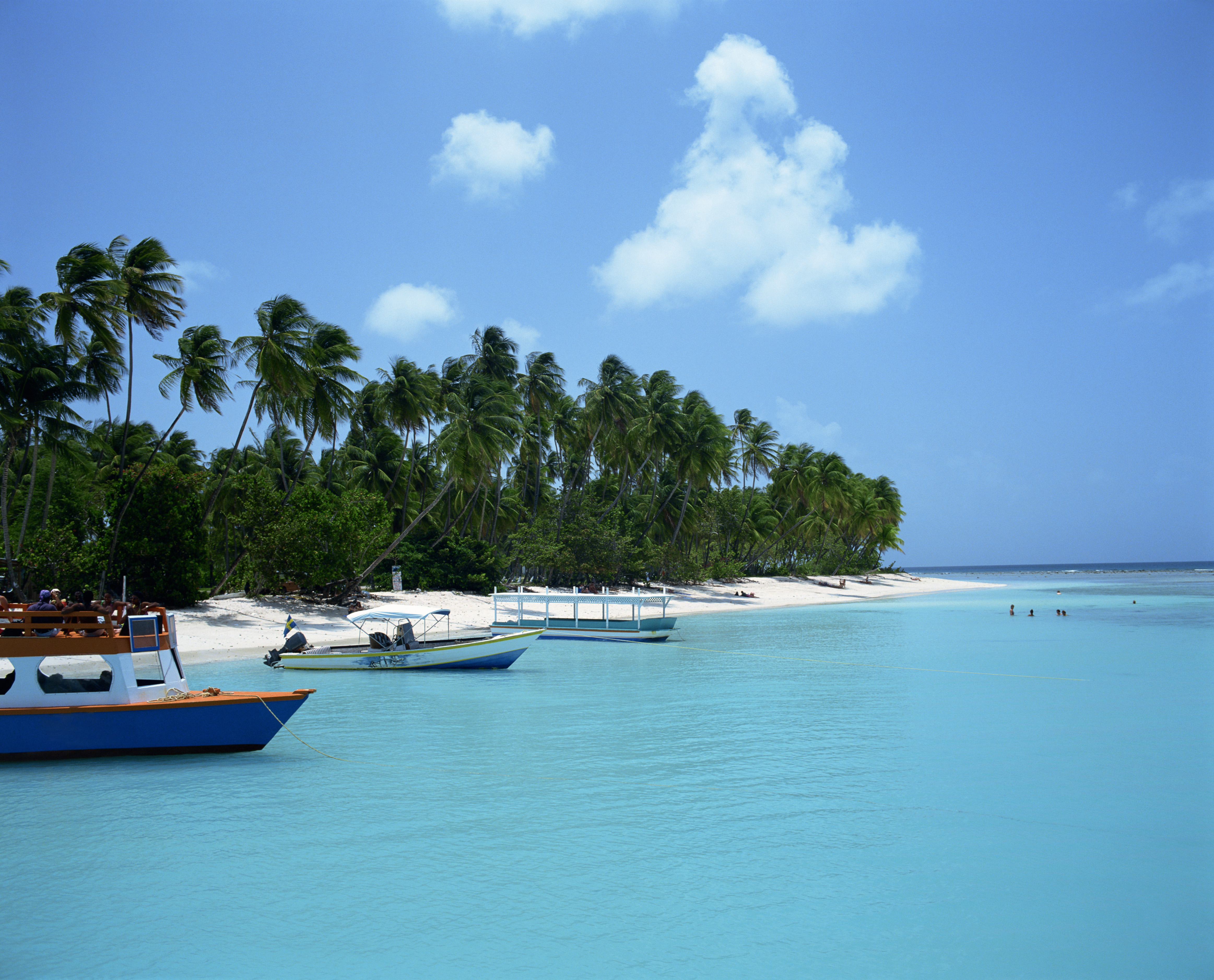 Boats moored at Pigeon Point, Trinidad