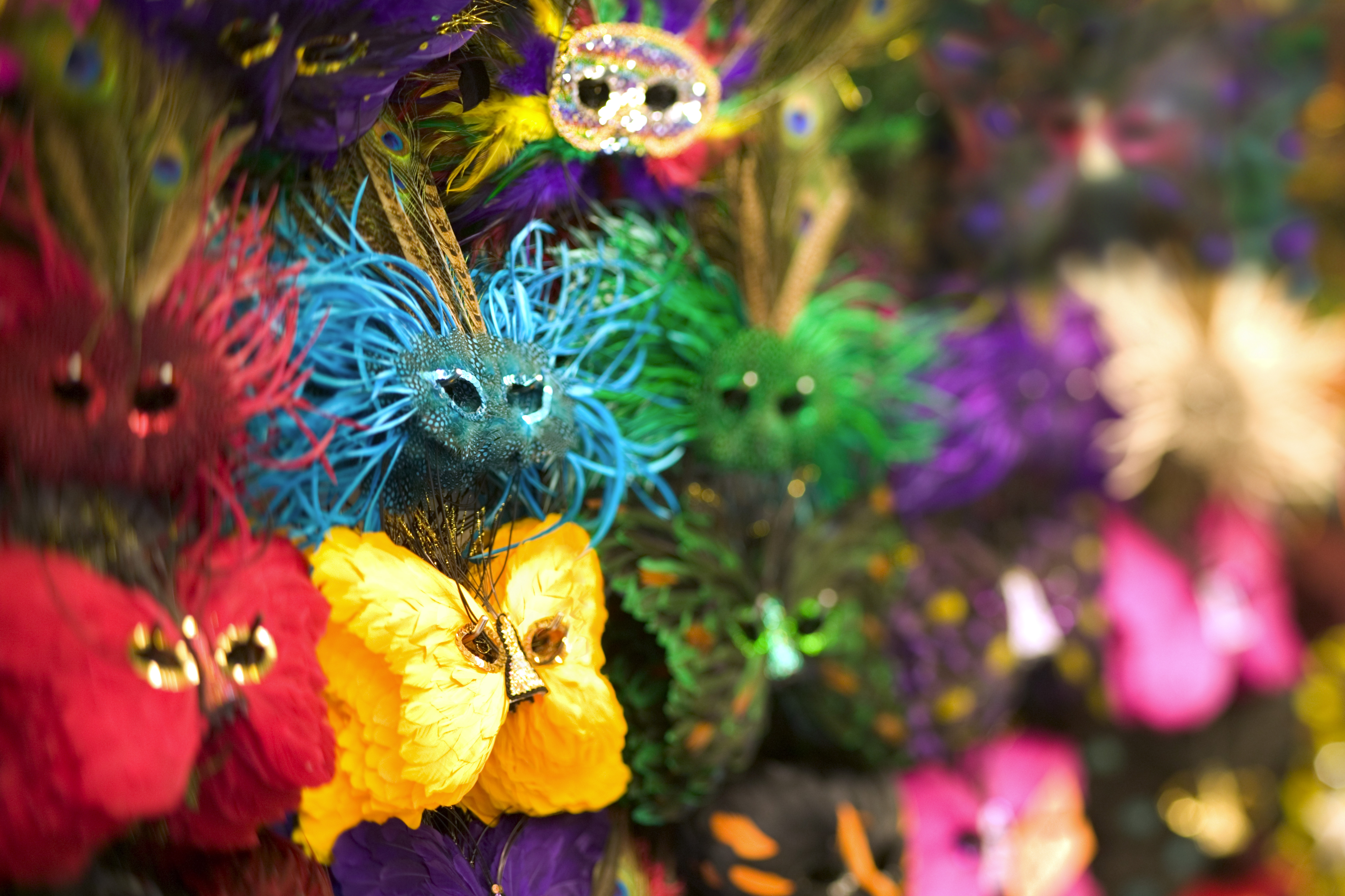 Colourful masks, Mardi Gras, Louisiana