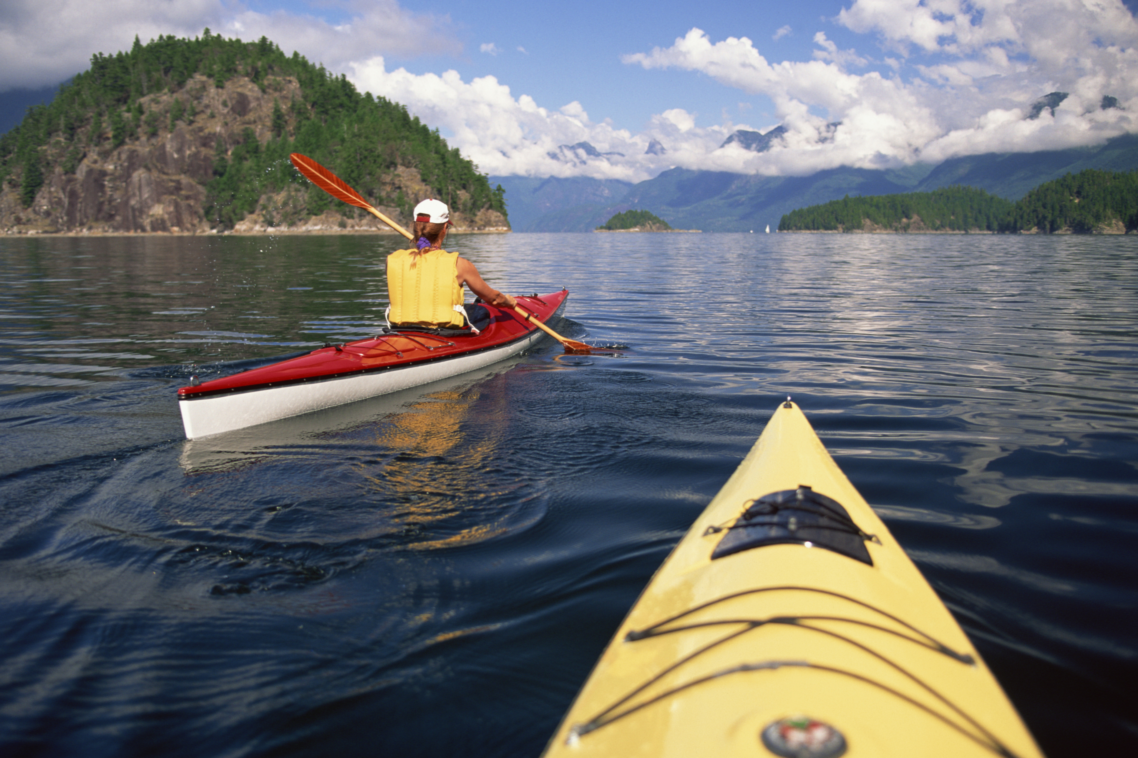Kayaker in Desolation Sound, British Columbia