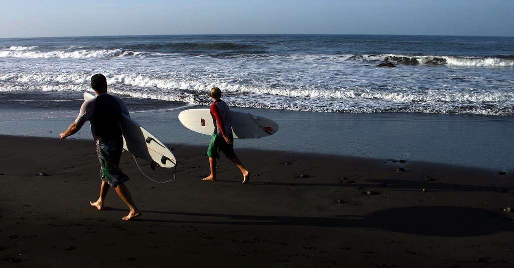 Two Surfers, Playa El Tunco, El Salvador