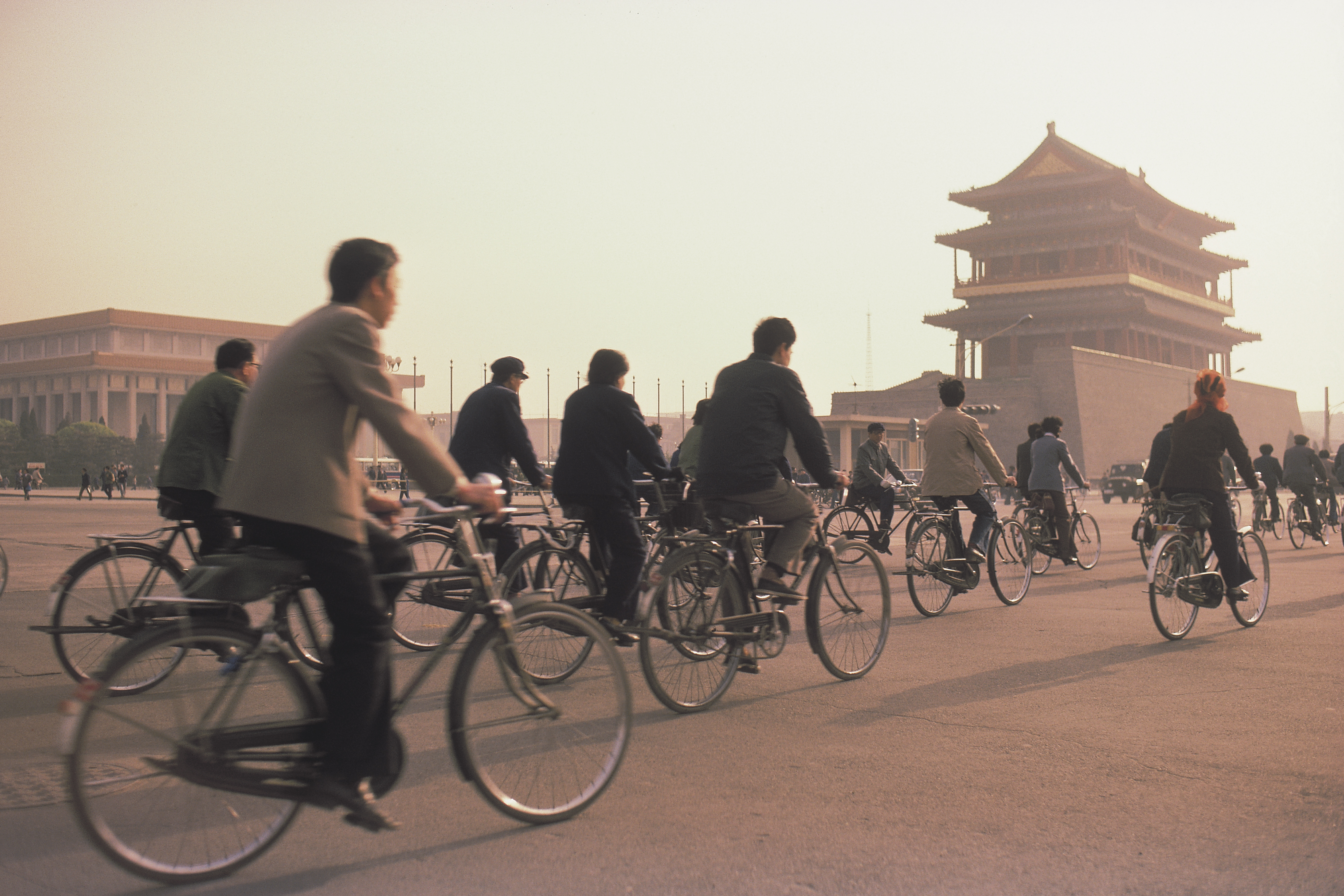 Cyclists are part of Beijing's everyday scene