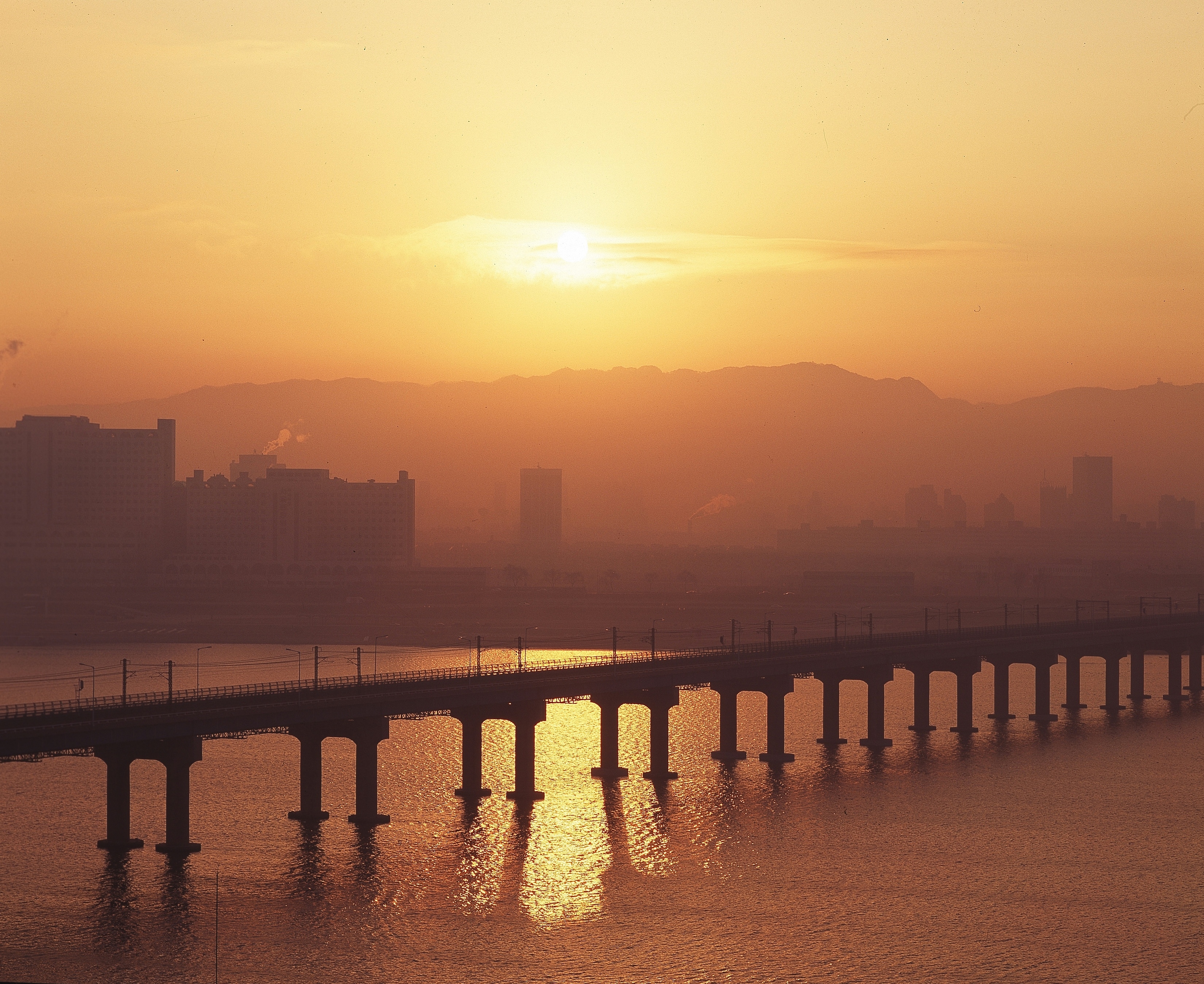 Sunset over Seoul, South Korea