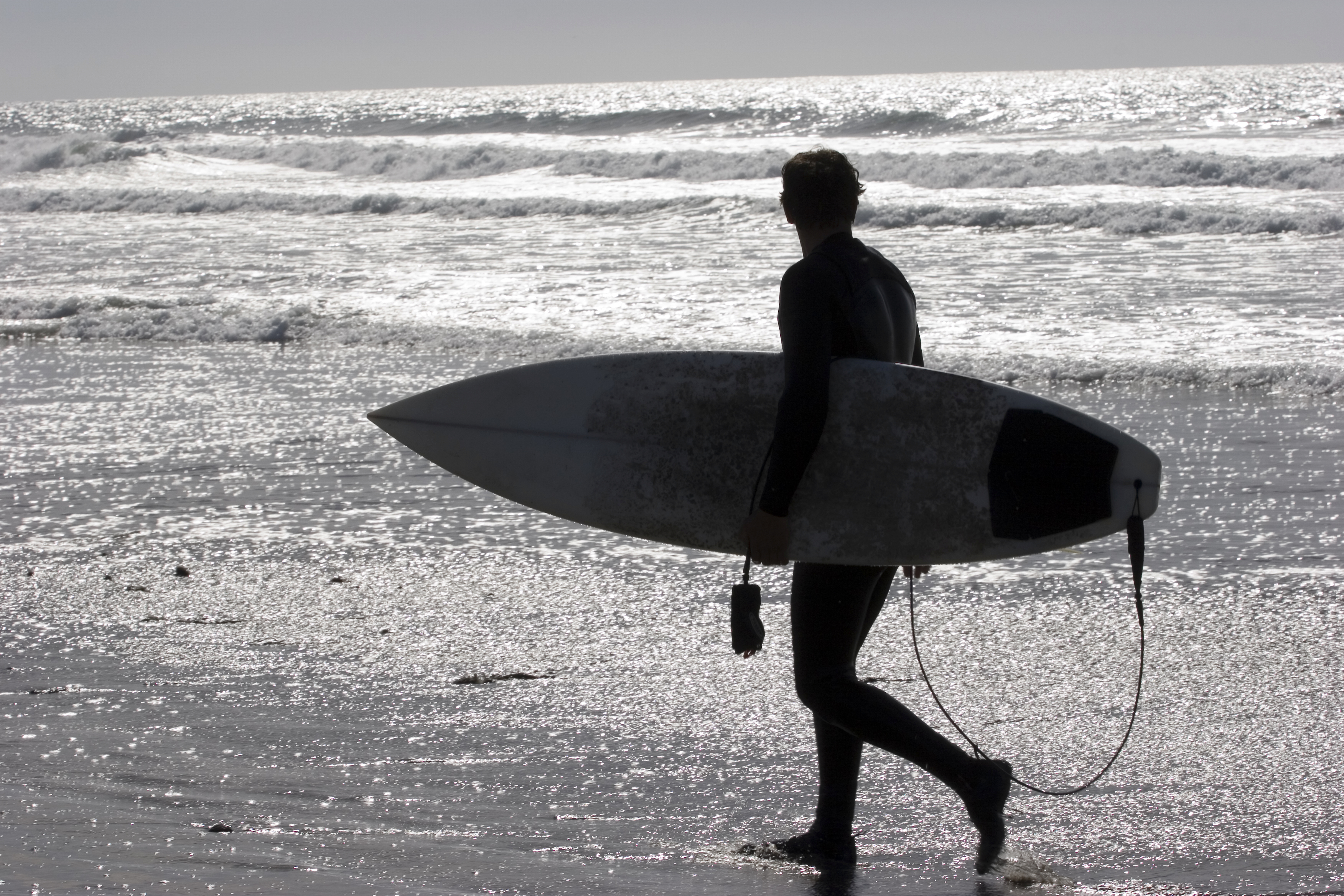 Surfer in California's San Diego