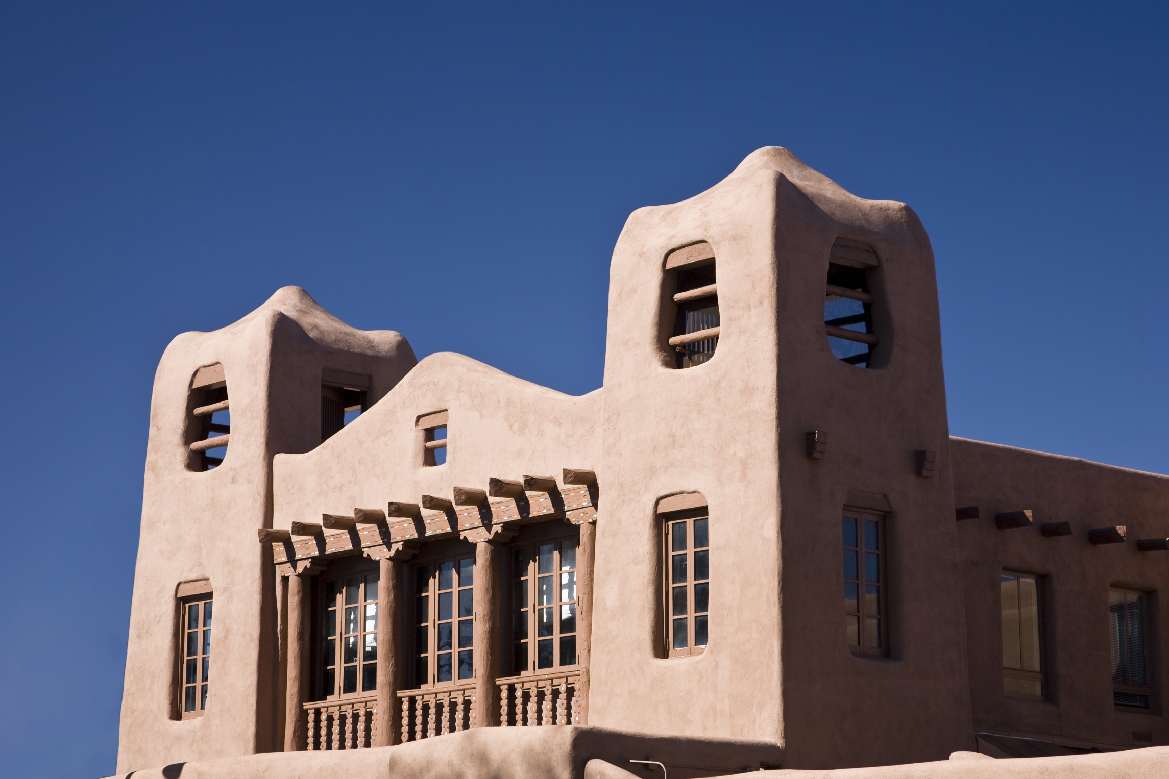 Adobe style buildings of Santa Fe