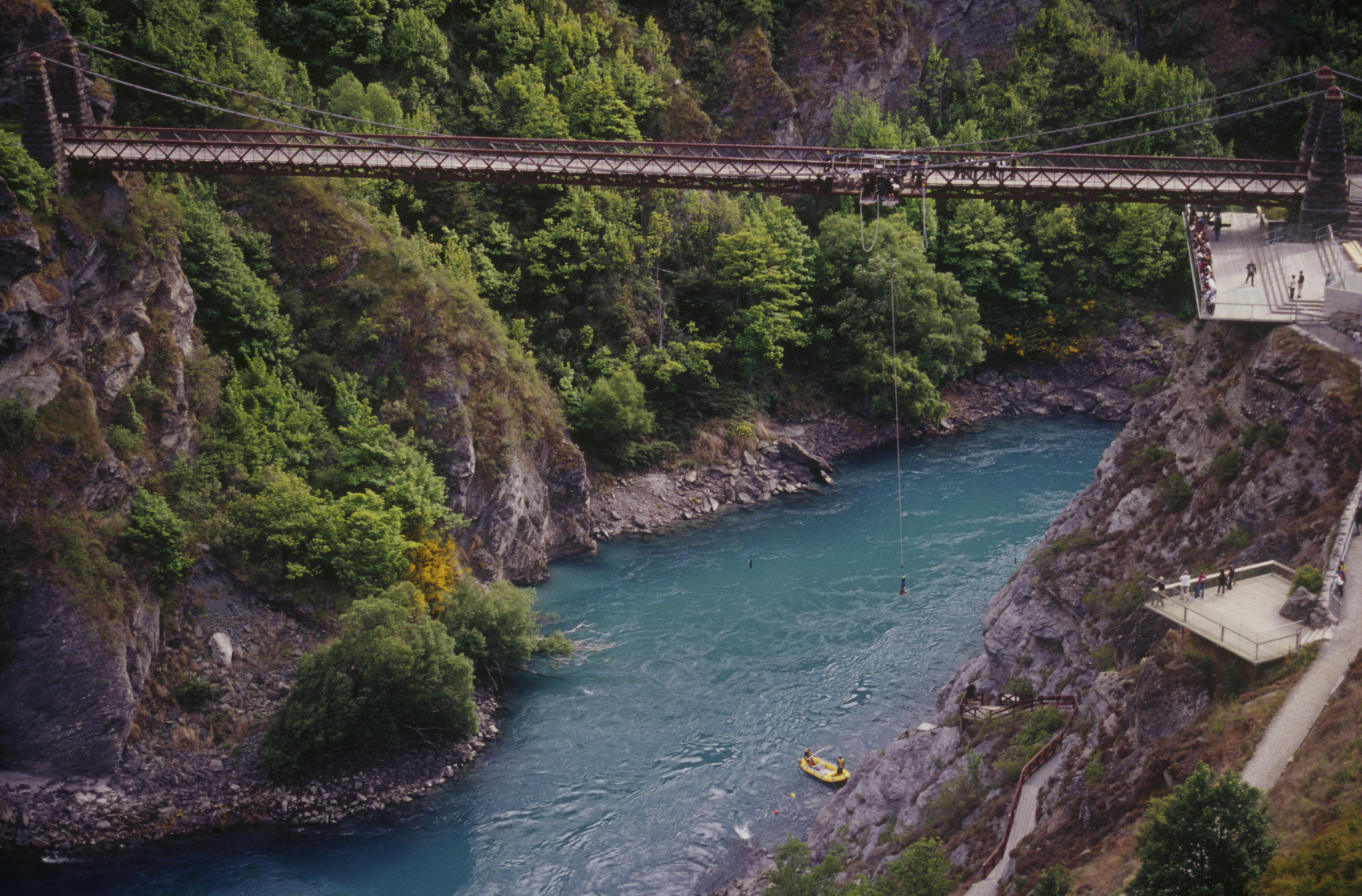 Queenstown's first bungee jump site at Kawarau Bridge